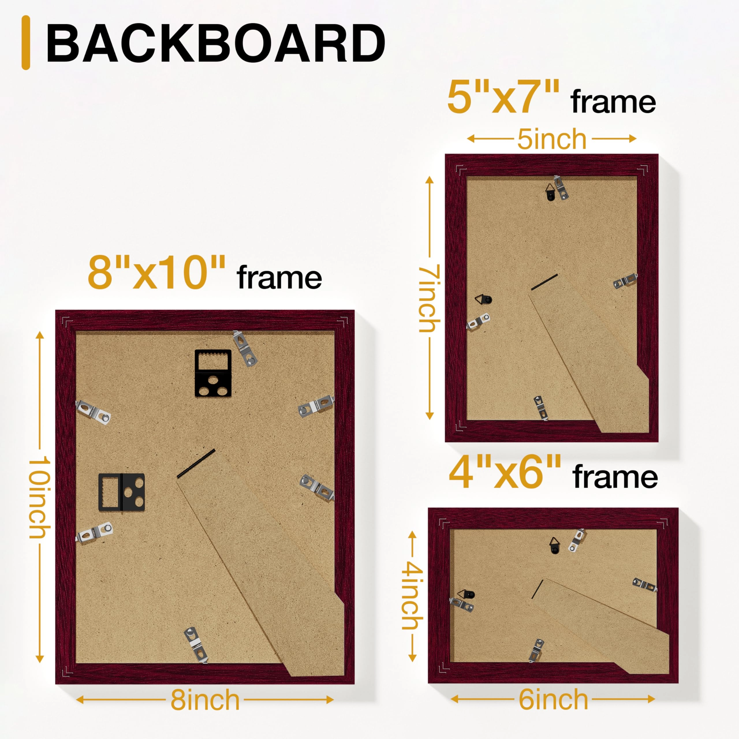 Picture Frames Set - 10 Pack Rustic Grey