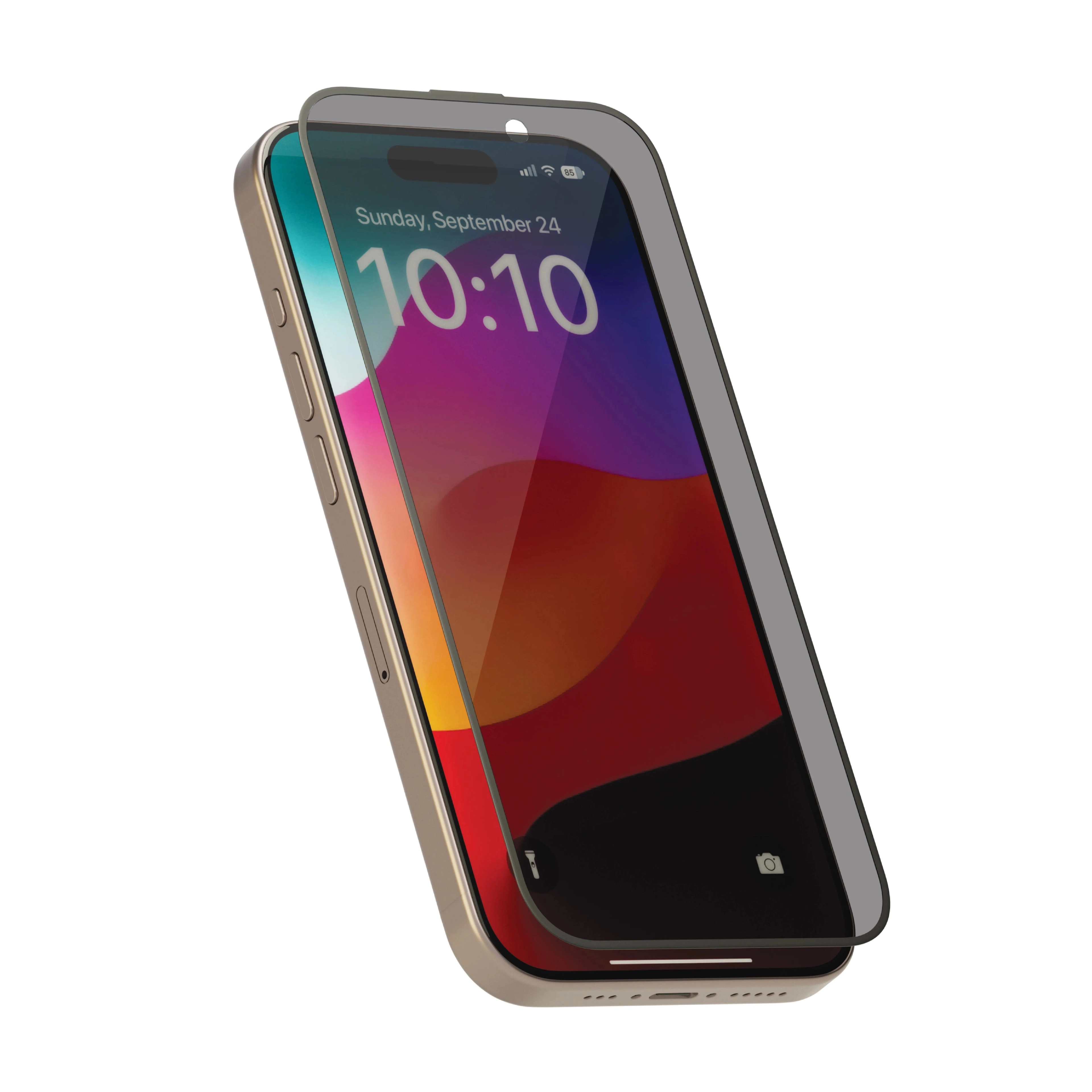 LEVELO Privacy Tempered Glass Screen Protector for iPhone 15