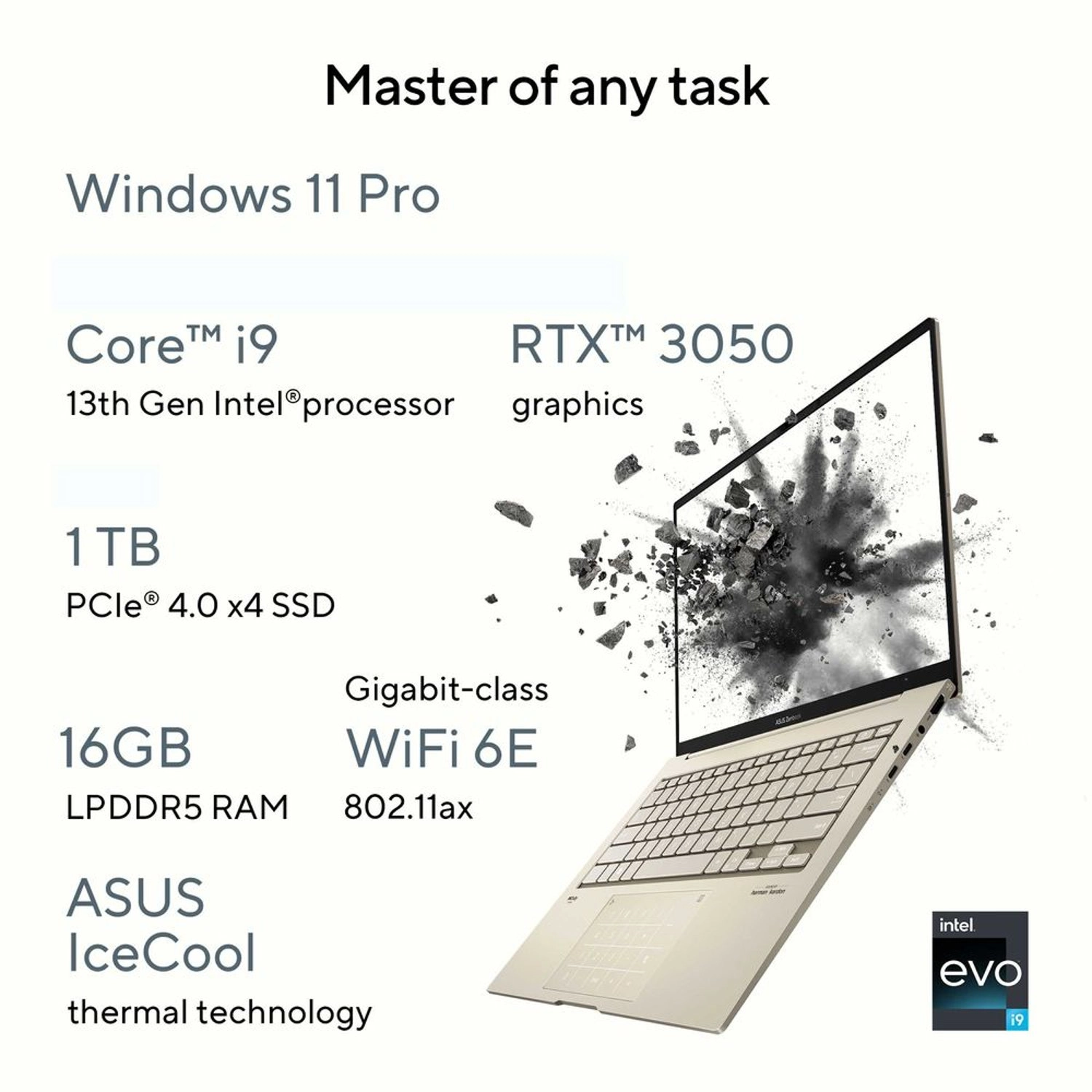 Zenbook 14X UX3404VC-OLEDI9SG - 14.5'' I9-13900H 16GB 1000GB SSD