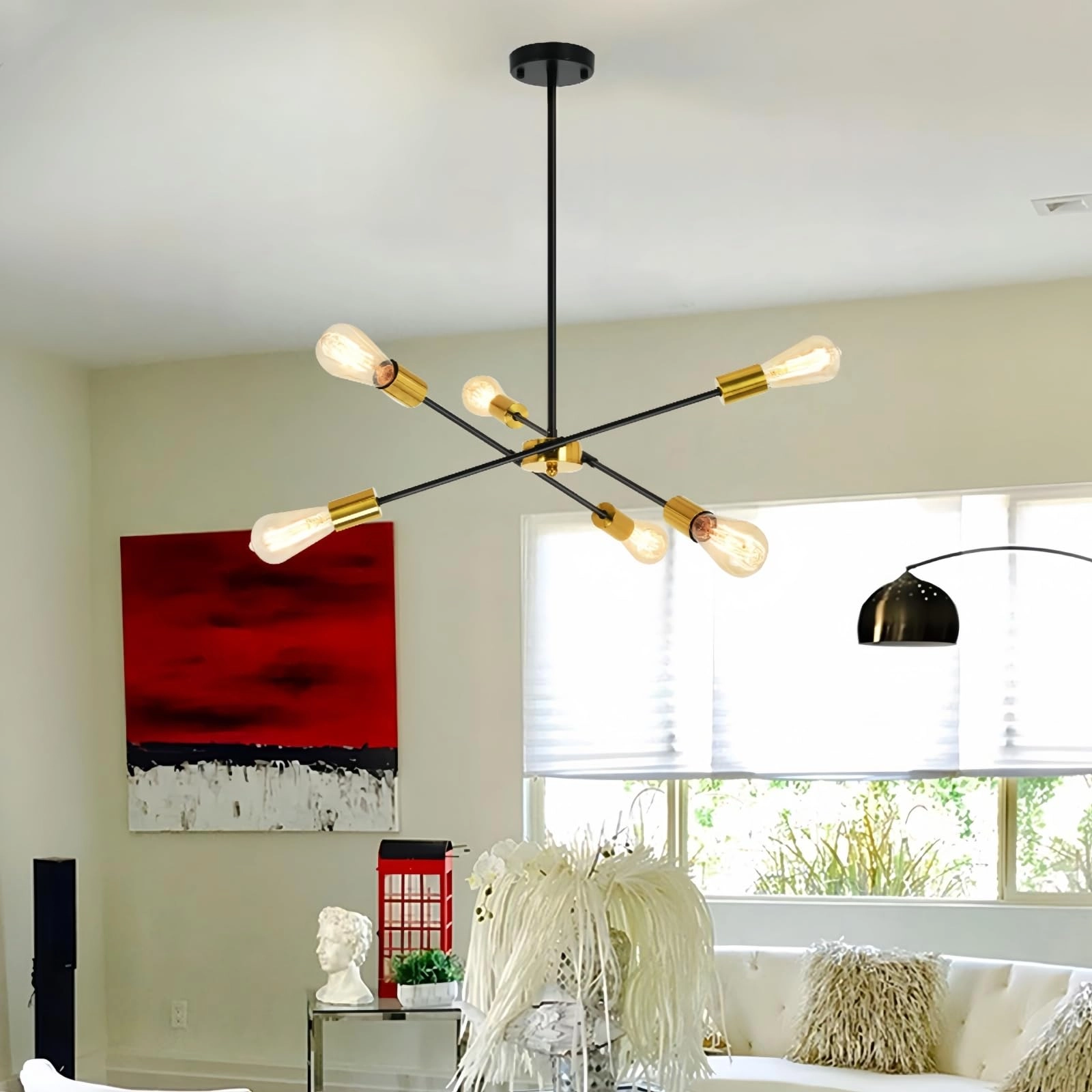 zhxinashu Chandelier - black Iron