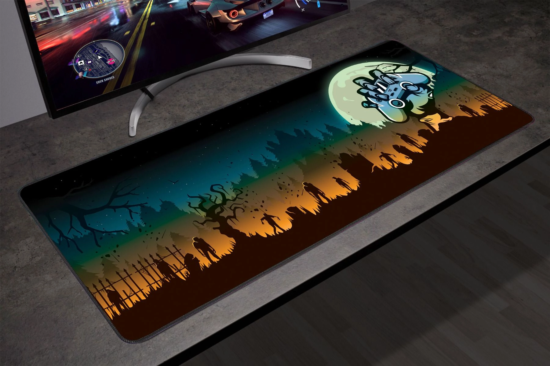 Graffiti Polyester Gaming Mouse Pad - 80x30 cm