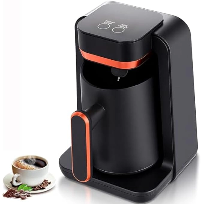 Turkish Glass Coffee Maker - Foldable Handle Portable Electric