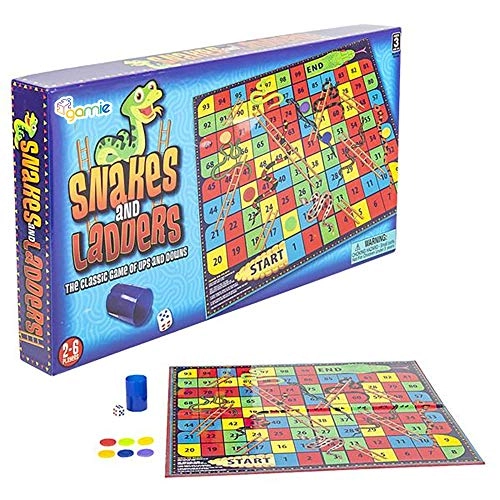 Snakes And Ladders - Complete Set 6 Pegs Dice