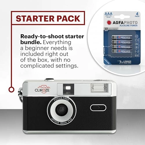 35mm Half-Frame Reloadable Film Camera - fixed-focus