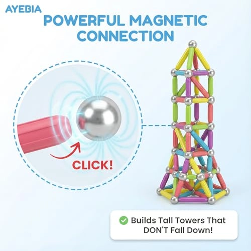 Magnetic Building Sticks - STEM Educational Montessori