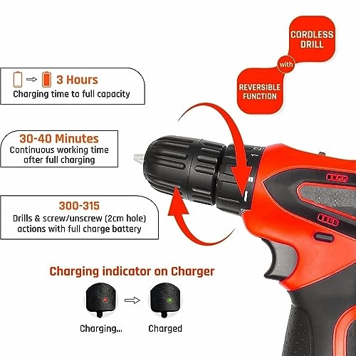 Pistol Grip Drill - 12V Cordless 10 mm Chuck