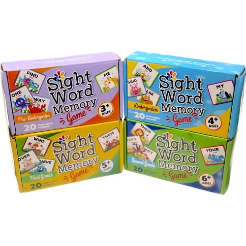 Sight Word Memory/Matching Game - 3 years and up 40 pieces