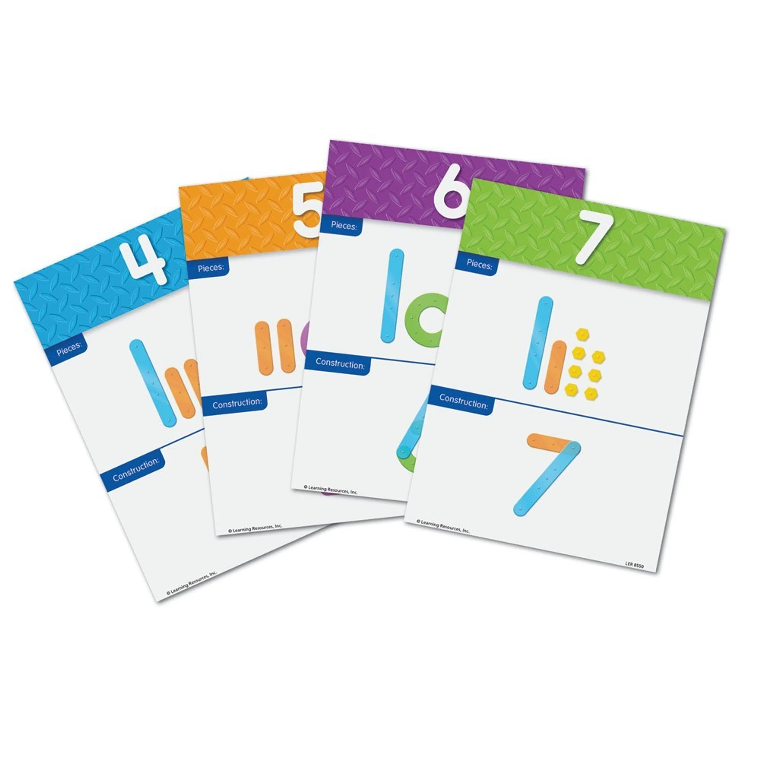 Number Construction Set - Suitable for 3 years and above 55 Pcs