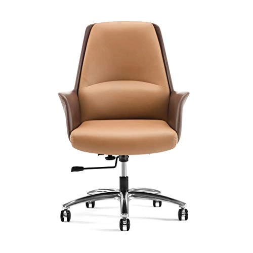 Desk Chair - PU Leather Brown High Back