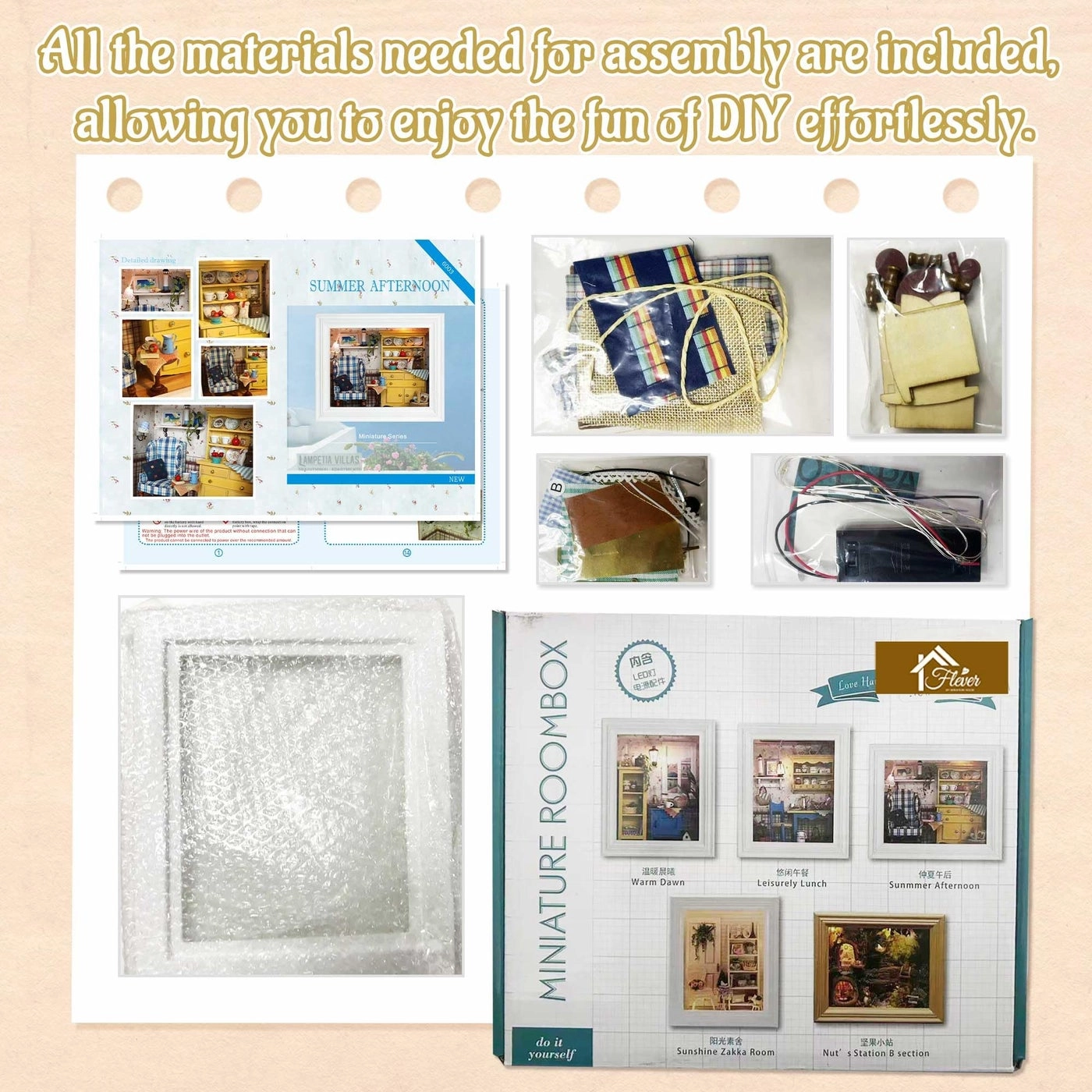 Dollhouse Miniature DIY House Kit - Creative Room 1:100