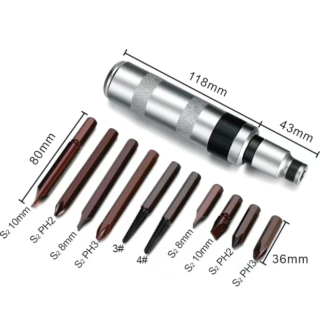 Impact Driver Multi-Bit Screwdriver Set (12 Pcs)