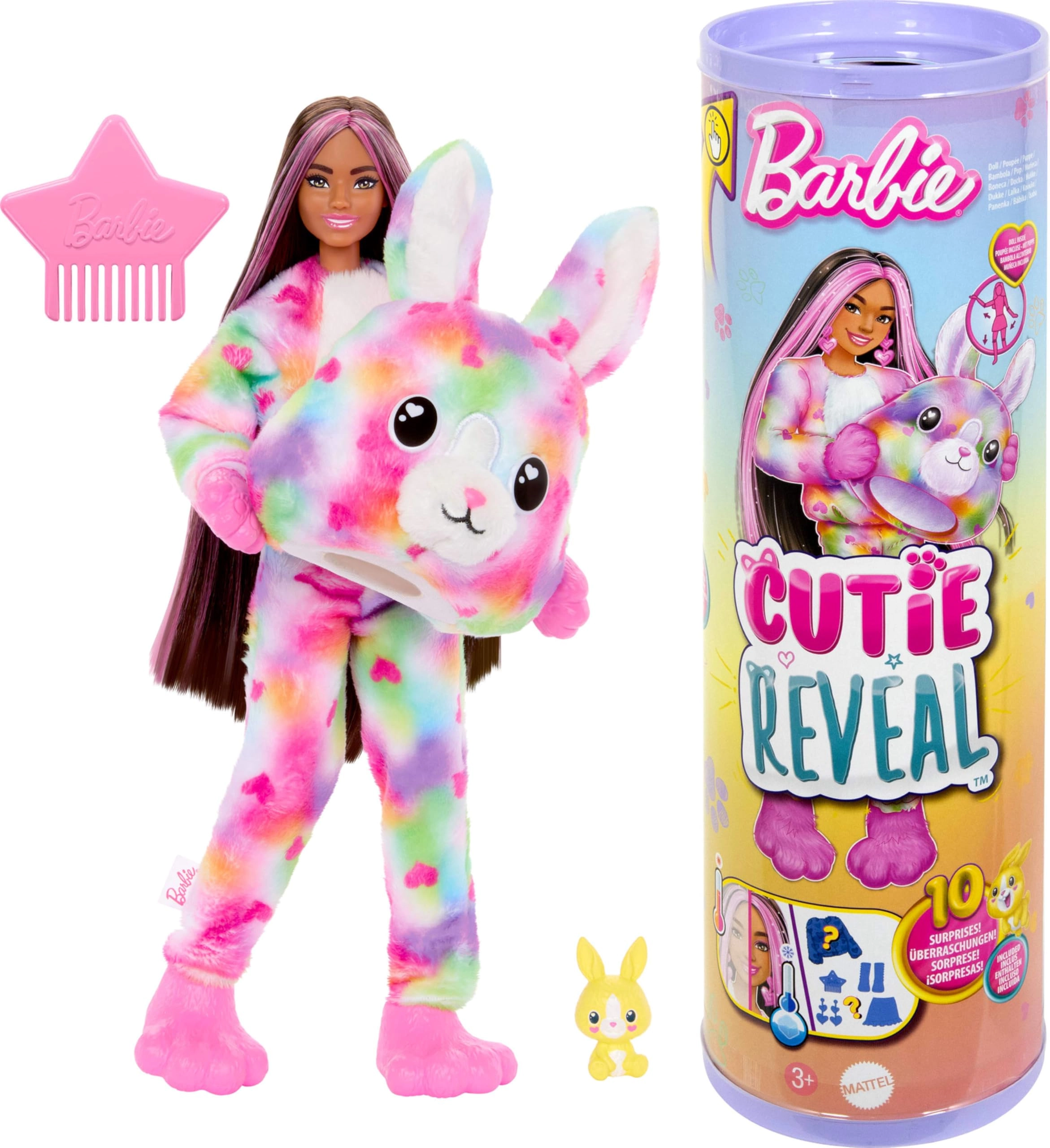 Cutie Color Reveal Zebra Doll - 10 Surprises Ages 5+