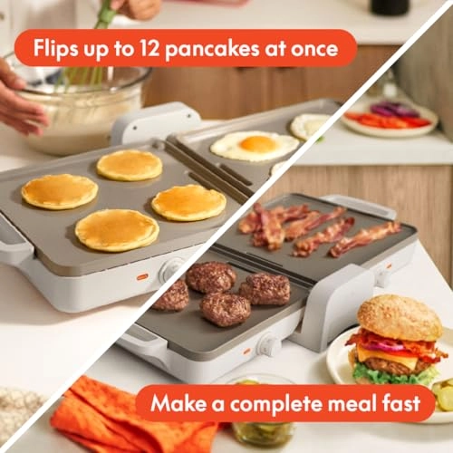 Fold & Store Dual Temp Griddle - 2 Zones 10" x 20"