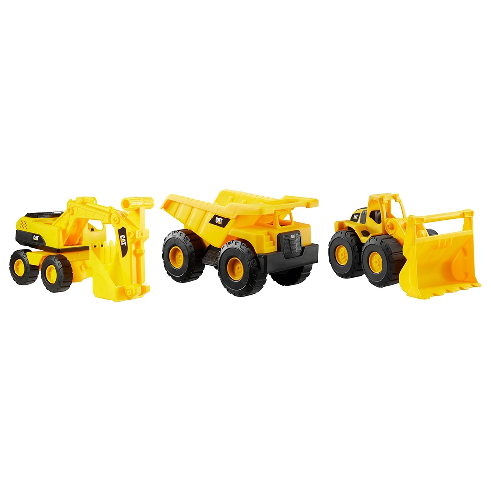 CAT Dump Truck - 7" 3 pcs + Wheel Loader + Excavator