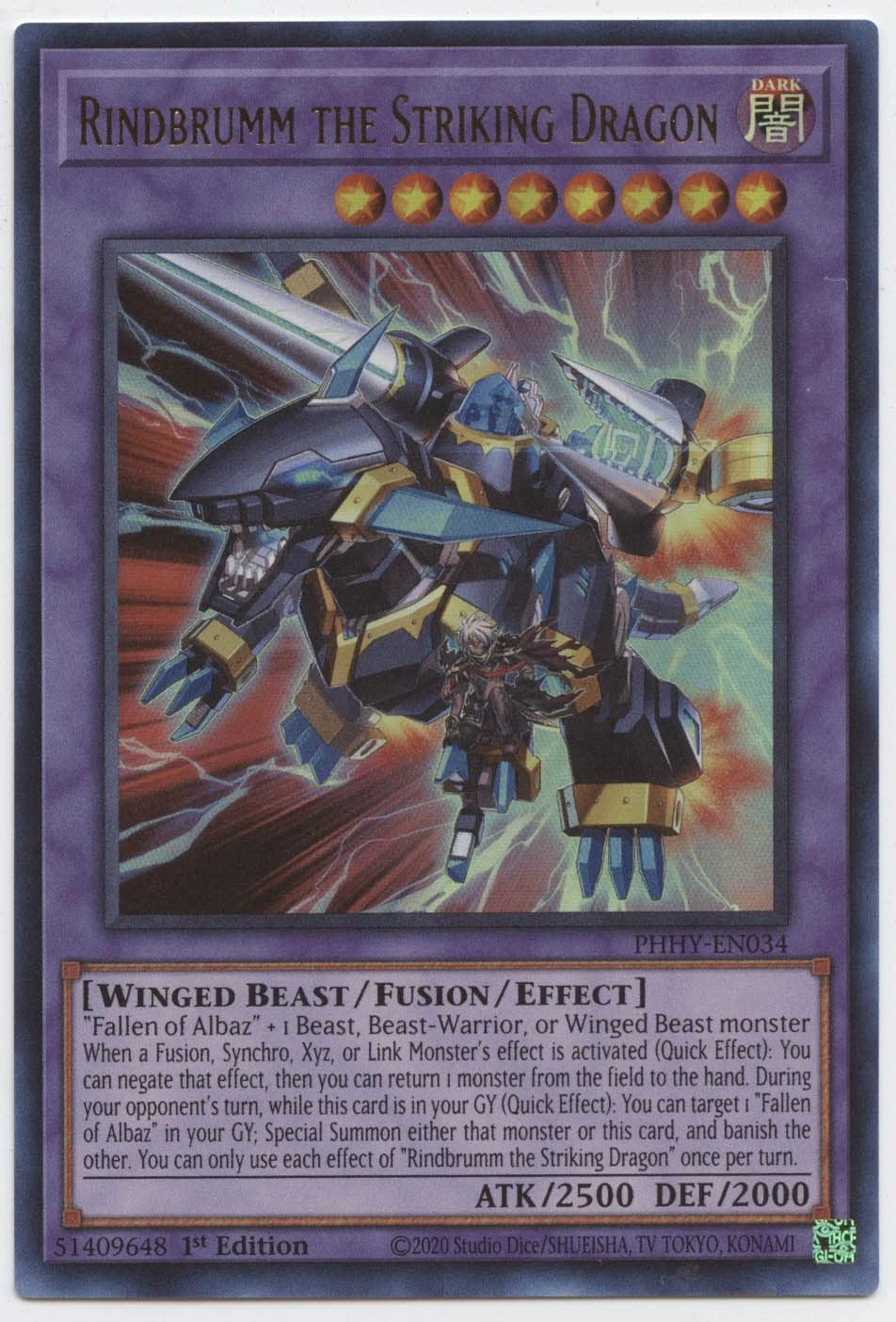 Yu-Gi-Oh! Rindbrumm The Striking Dragon PHHY-EN034 - 1st Edition