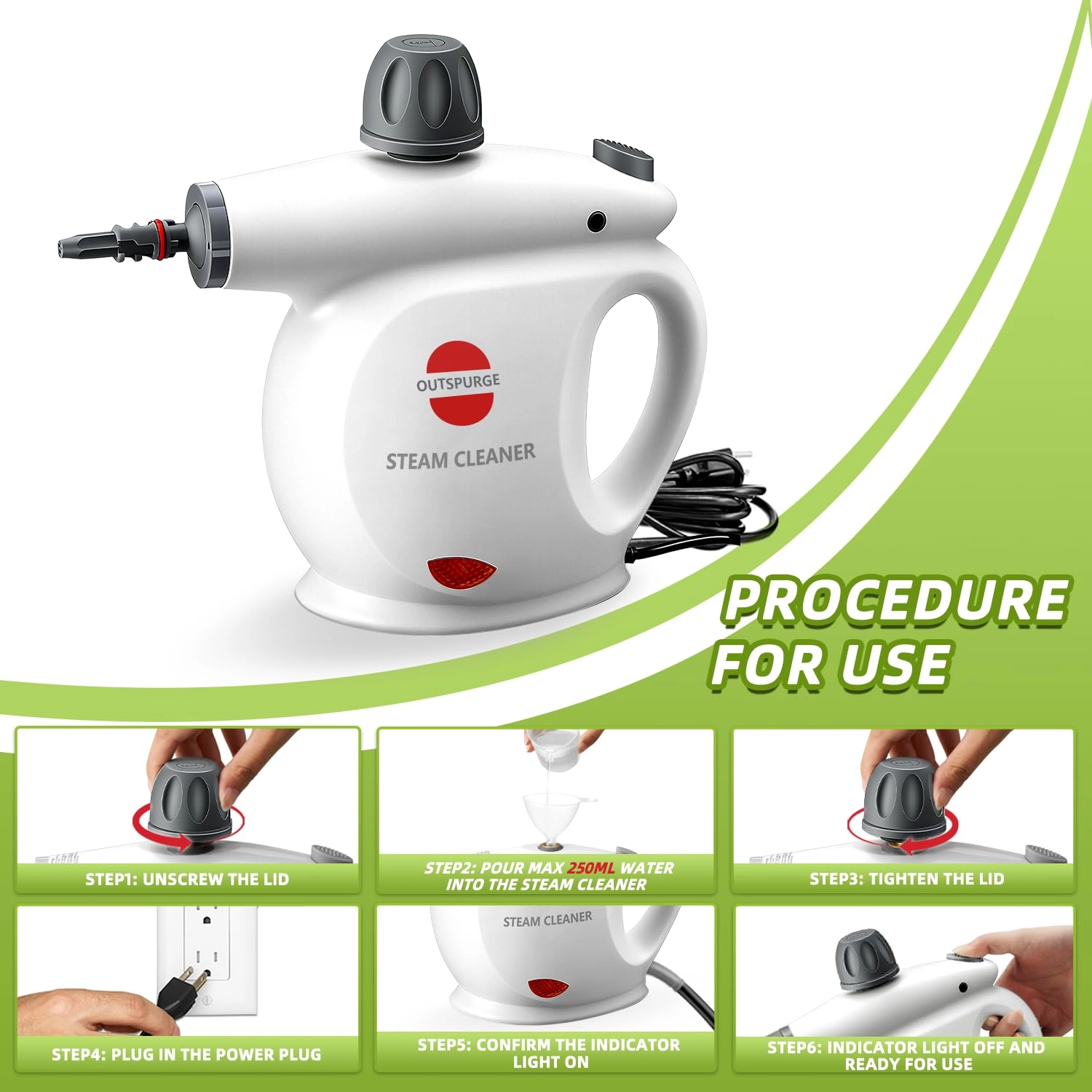 steam cleaner - 3.5E+2 Milliliters