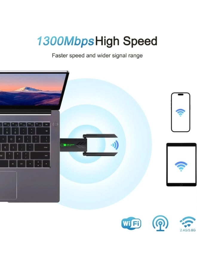 Wireless USB WiFi Adapter - Dual Band 2.4/5Ghz USB Wireless