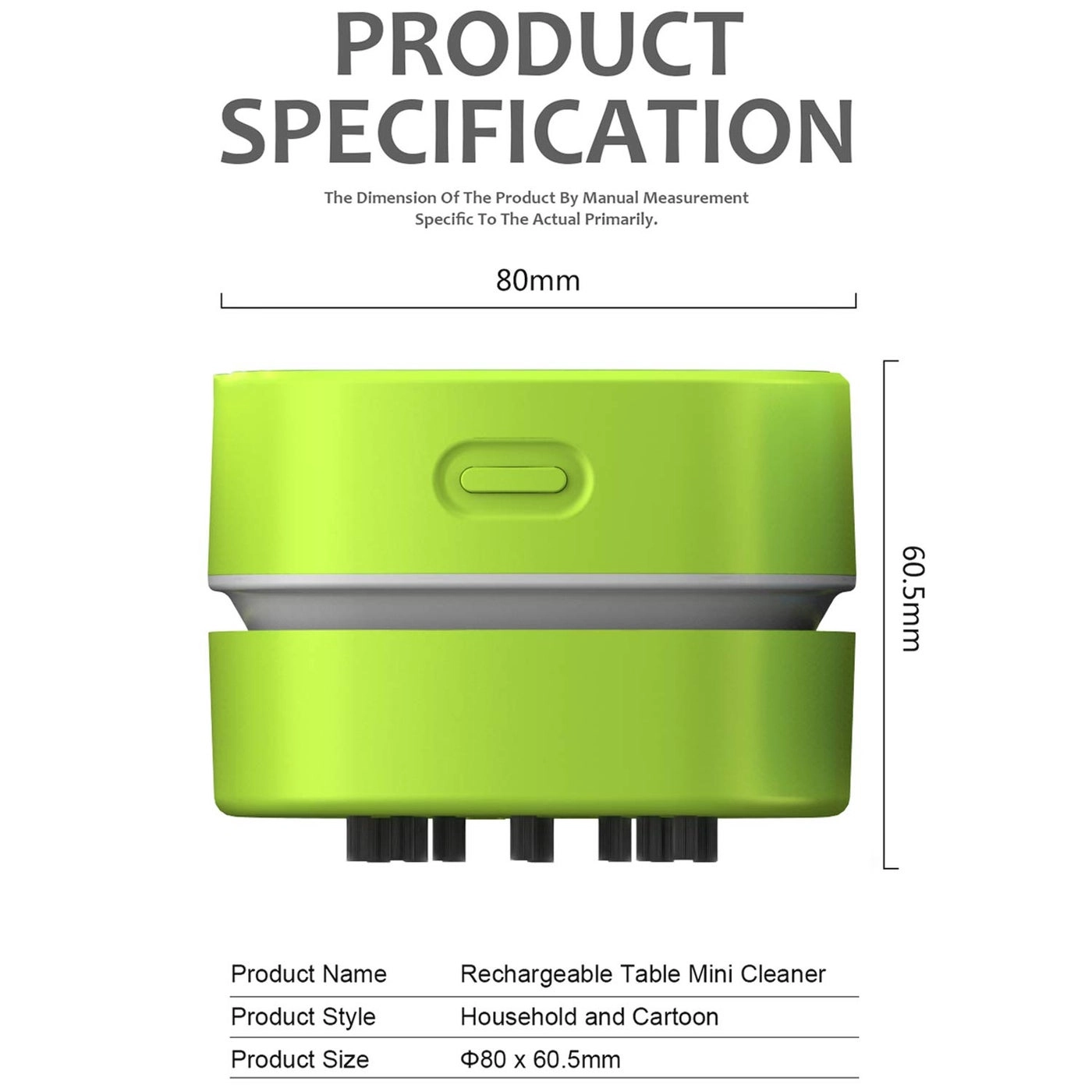 Desktop Vacuum Cleaner - Cordless 360º Rotatable 400 mins