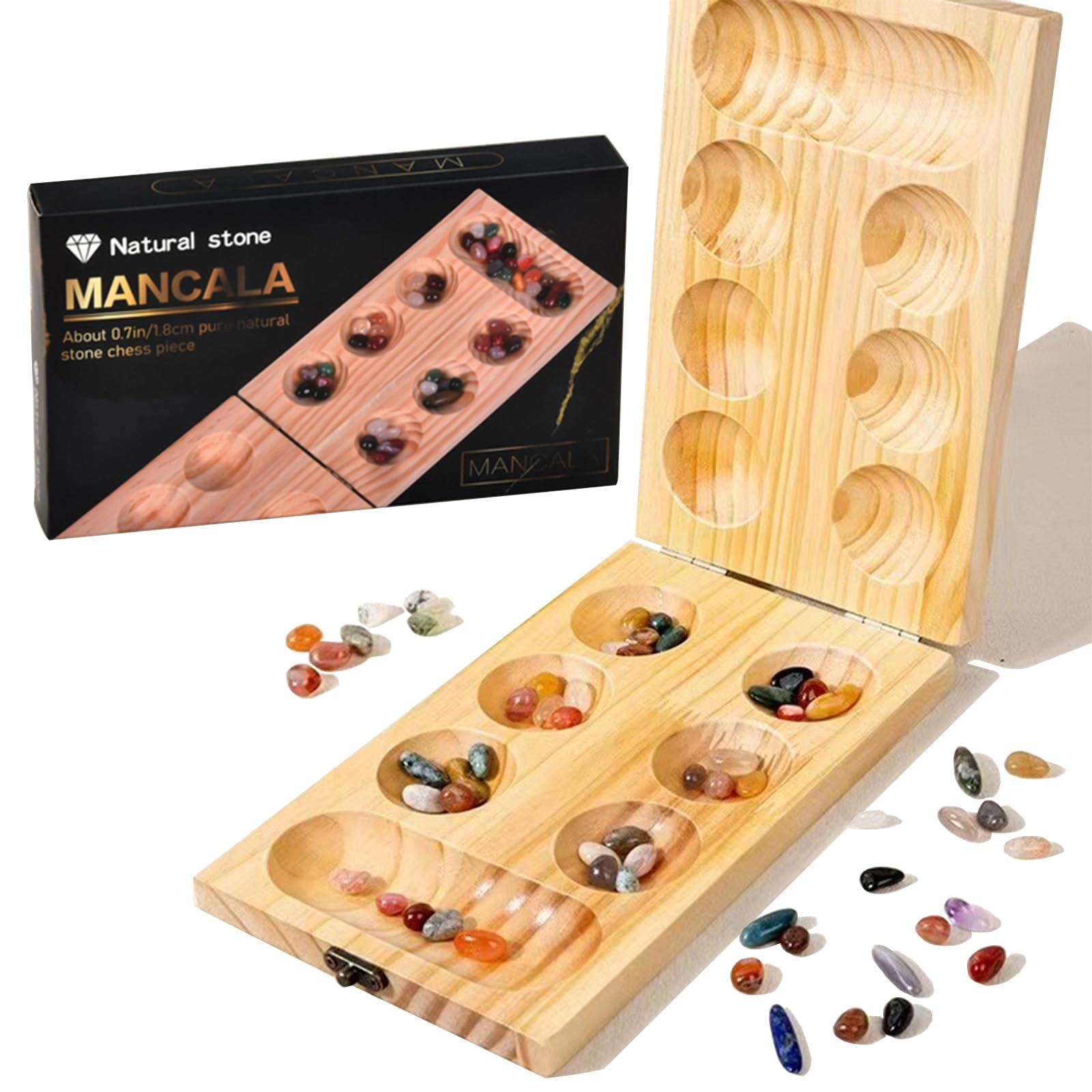 ZUNIPLEX Mancala - Folding Wooden