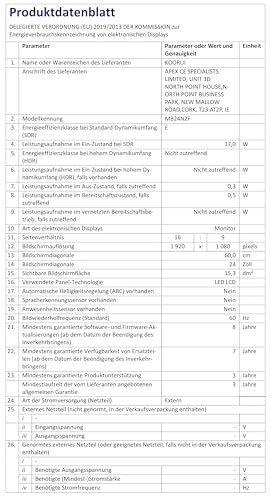 24N5CA - 23.6 inch 1920 X 1080