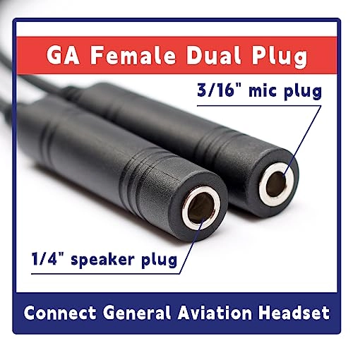 Headset Adapter for Airbus XLR 5 Pin - GA Dual Plug