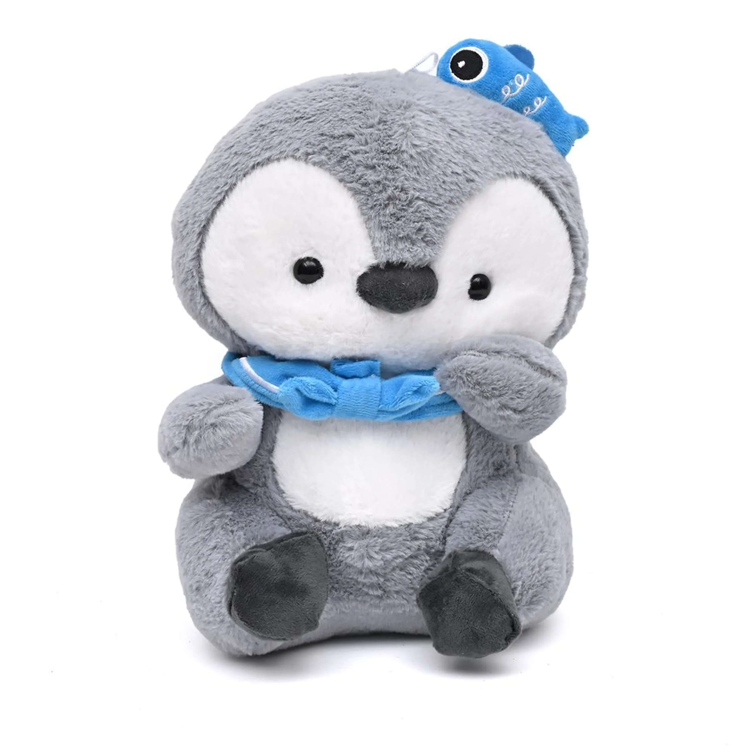 Toto Toys Penguin With Blue Fish 30 cm Plush