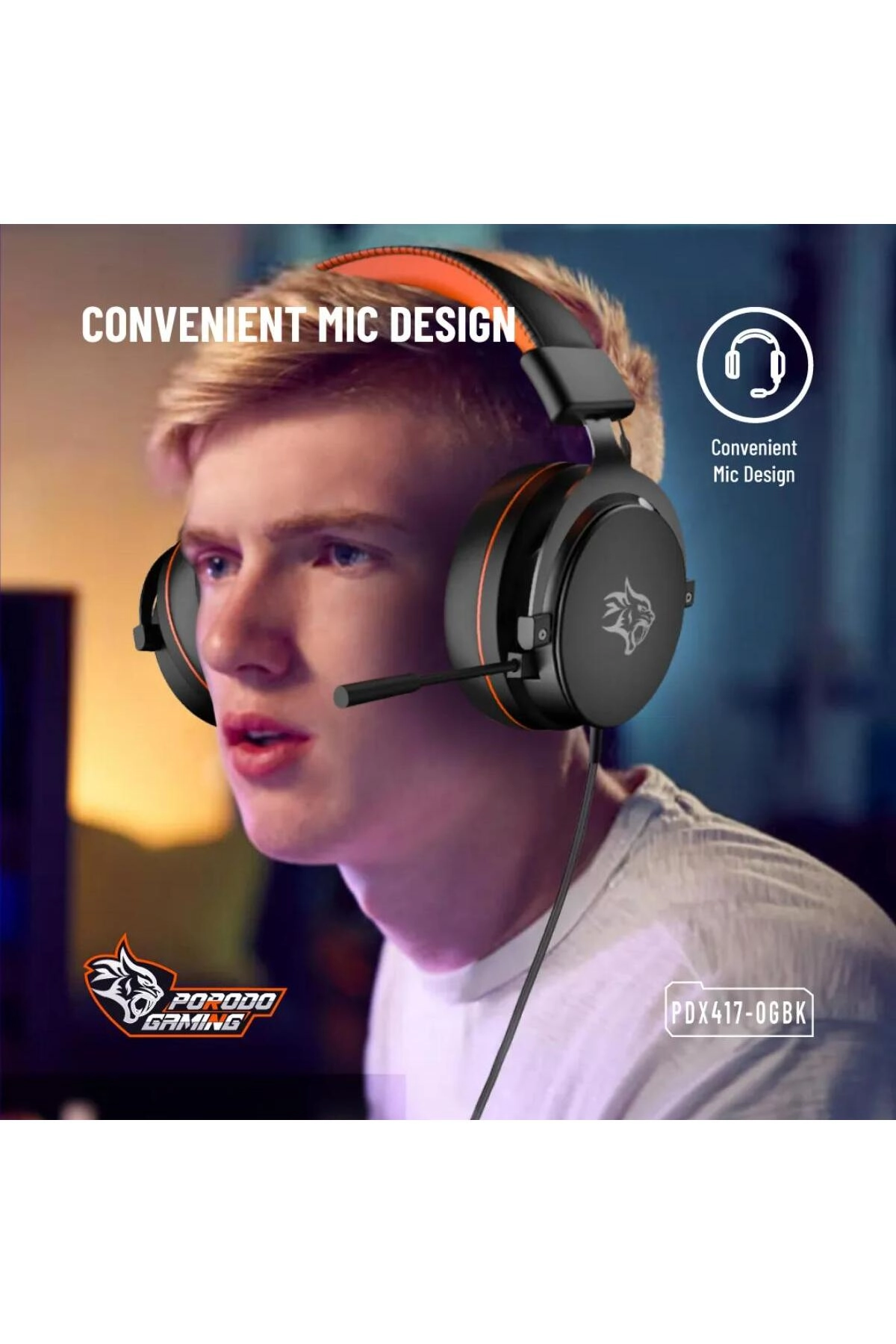 PDX417-OGBK Wired Headphone