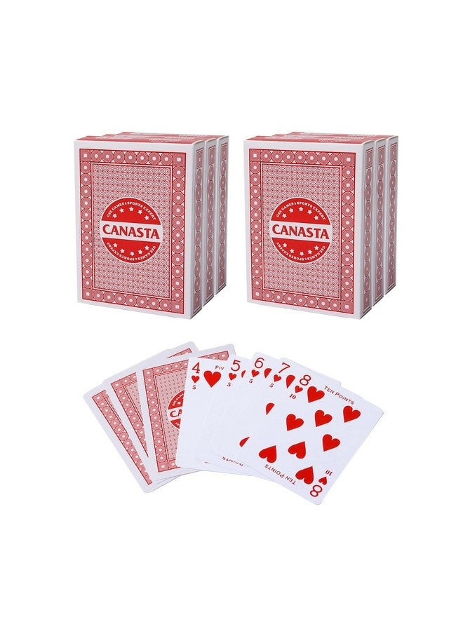 GSE Games & Sports Expert Canasta Cards - 6-Deck Red