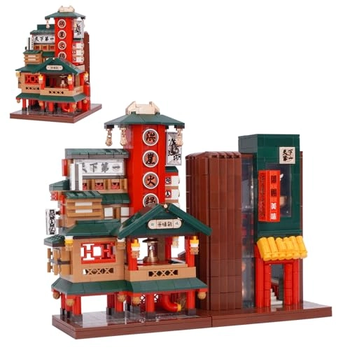 Shop Building Blocks Street View - Hot Pot Shop Foldable