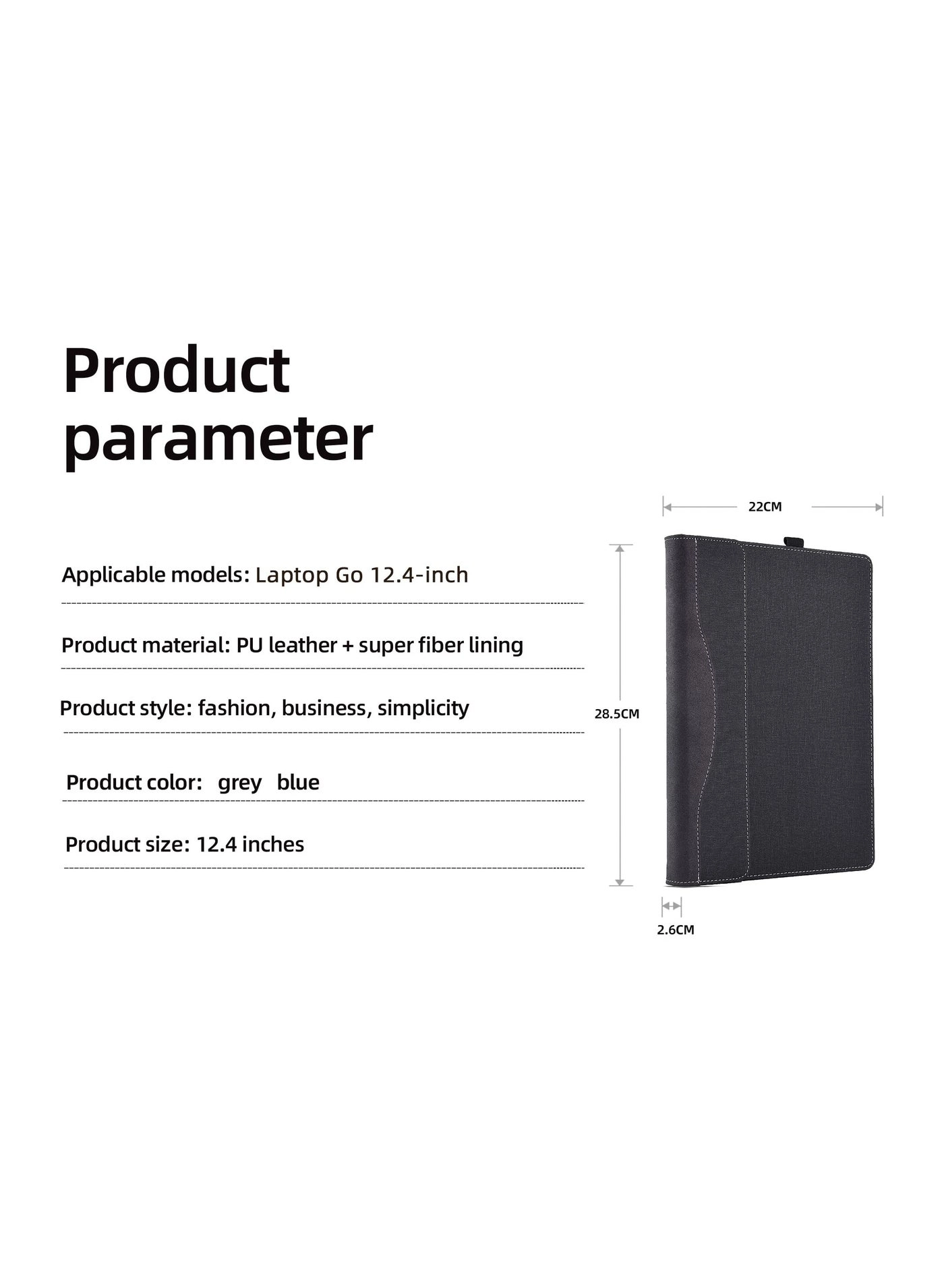 Case for Microsoft Surface Laptop Go - 12.4 Inch