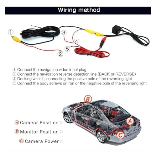 Rear View Parking Camera - Night Vision Wire