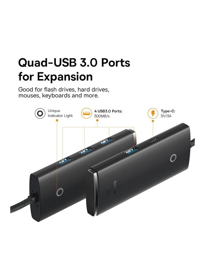 Lite Series USB-A to USB 3.0x4 HUB