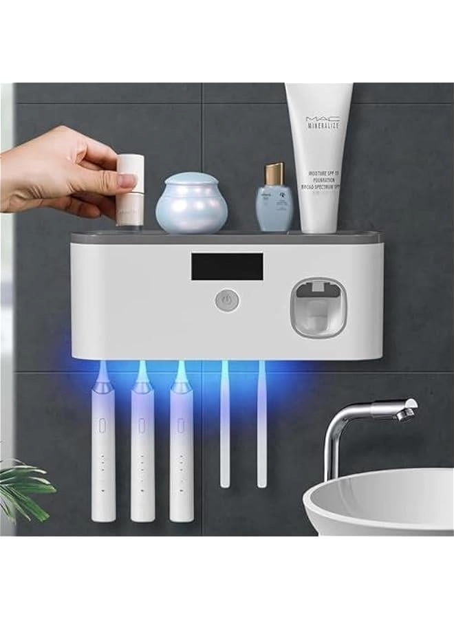 HOOKOR Toothbrush Holder - Wall Mounted 5 toothbrush slots