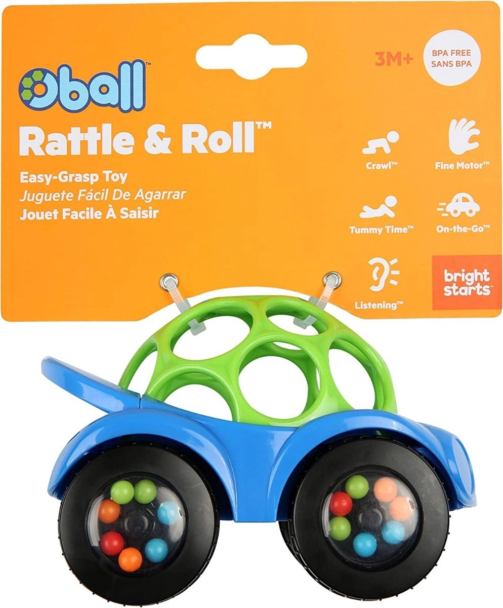 Rattle & Roll Toy - Suitable for 3 months & above Oball 1pc