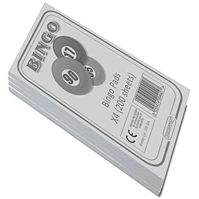 BINGO TICKET PADS - 4 200 SHEETS 1000 GAMES