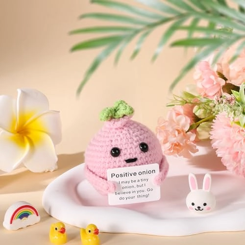 Onion 7 cm Crochet - Pink Emotional Support