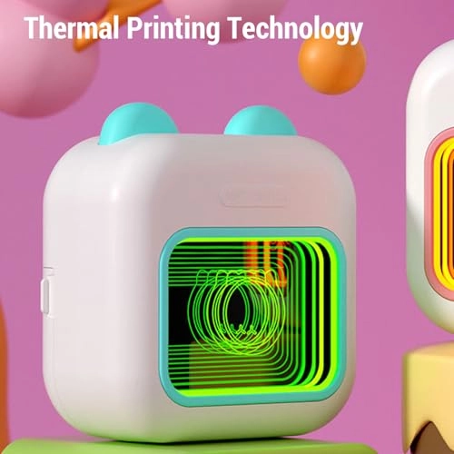 Miniature Photo Printer - 7 Color Breathing Light Thermal