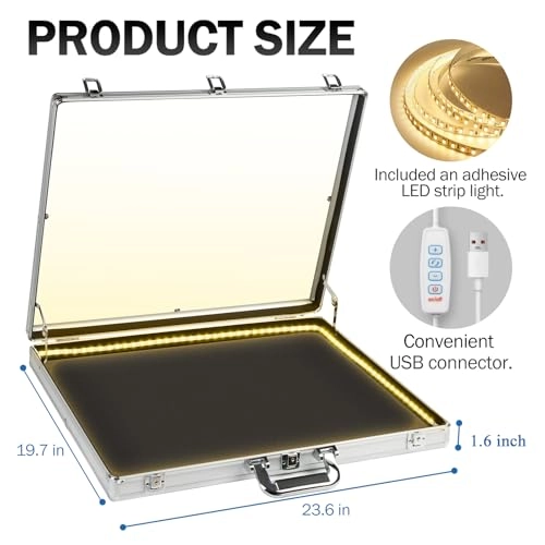 Trade Show Card Display Case - LED Light 24 x 20 inch