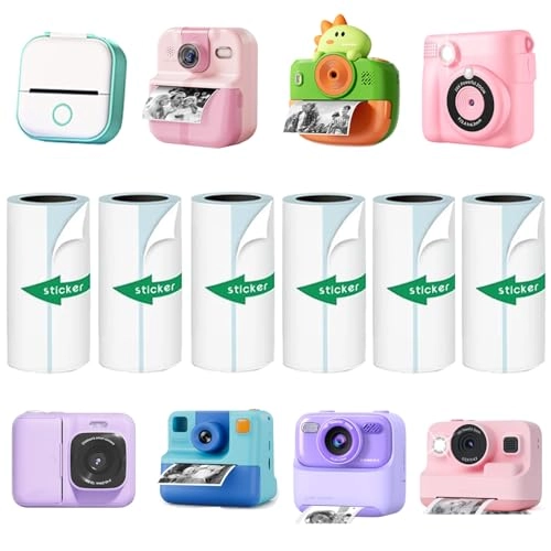 Kids Camera Paper Roll Refill - 6 Rolls 2 Inches