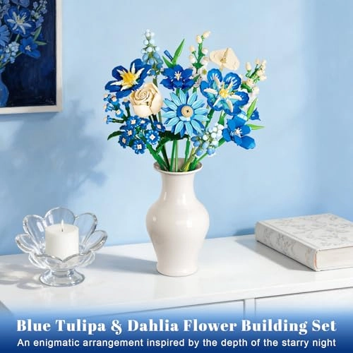 Blue Flower Bouquet - 13pcs