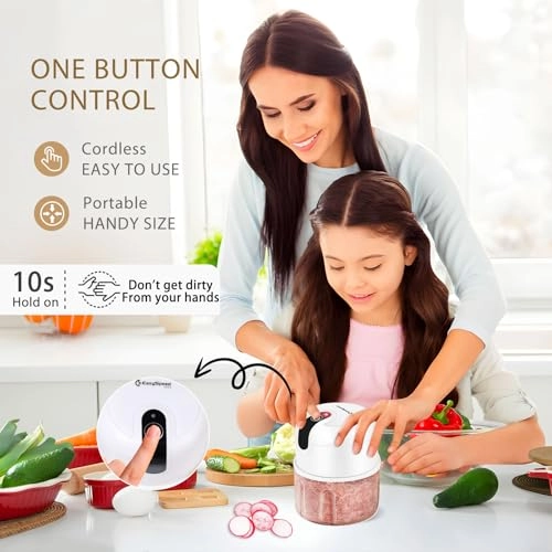Mini Electric Food Chopper - 250 ml USB Rechargeable