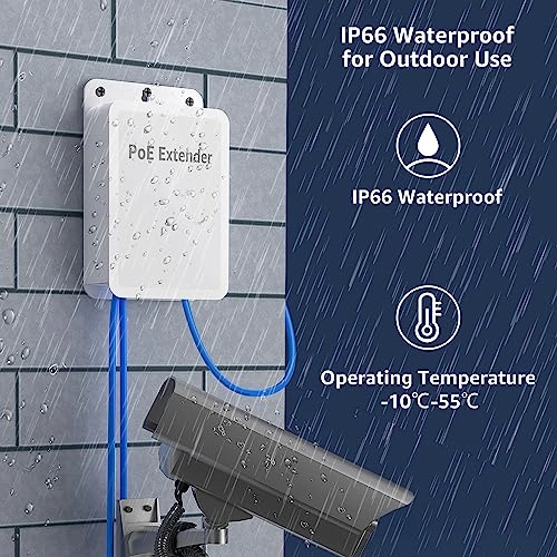 4 Port PoE Extender - 44-57V 24W 3 IEEE802.3af/at 10/100Mbps 30W