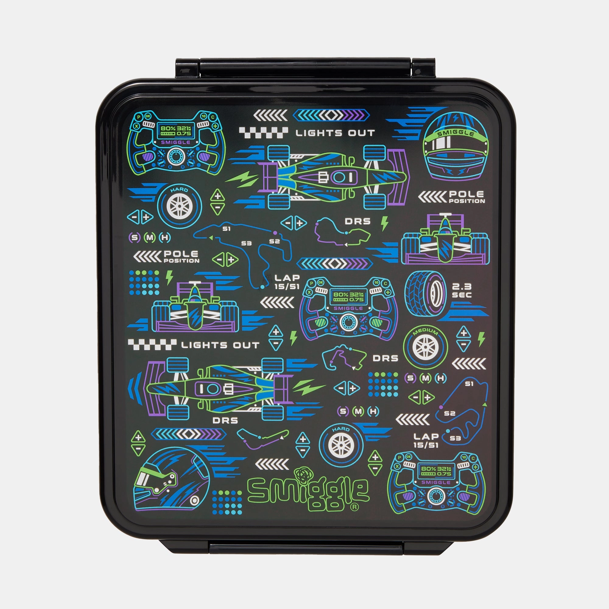 Smiggle Accelerate Bento Lunchbox - Accelerate 1460 Ml