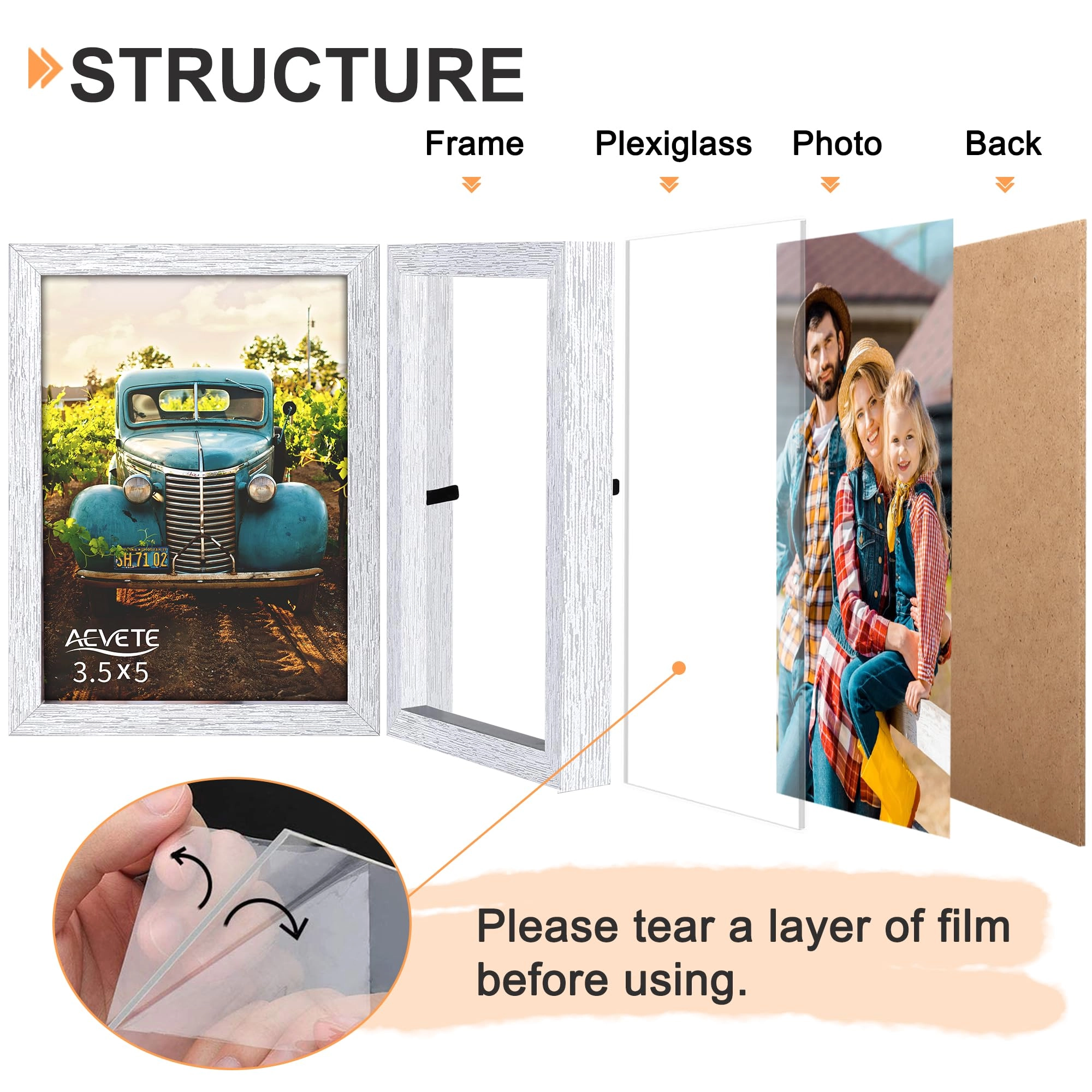 Double Picture Frame - 3.5x5 in 2 picture frames
