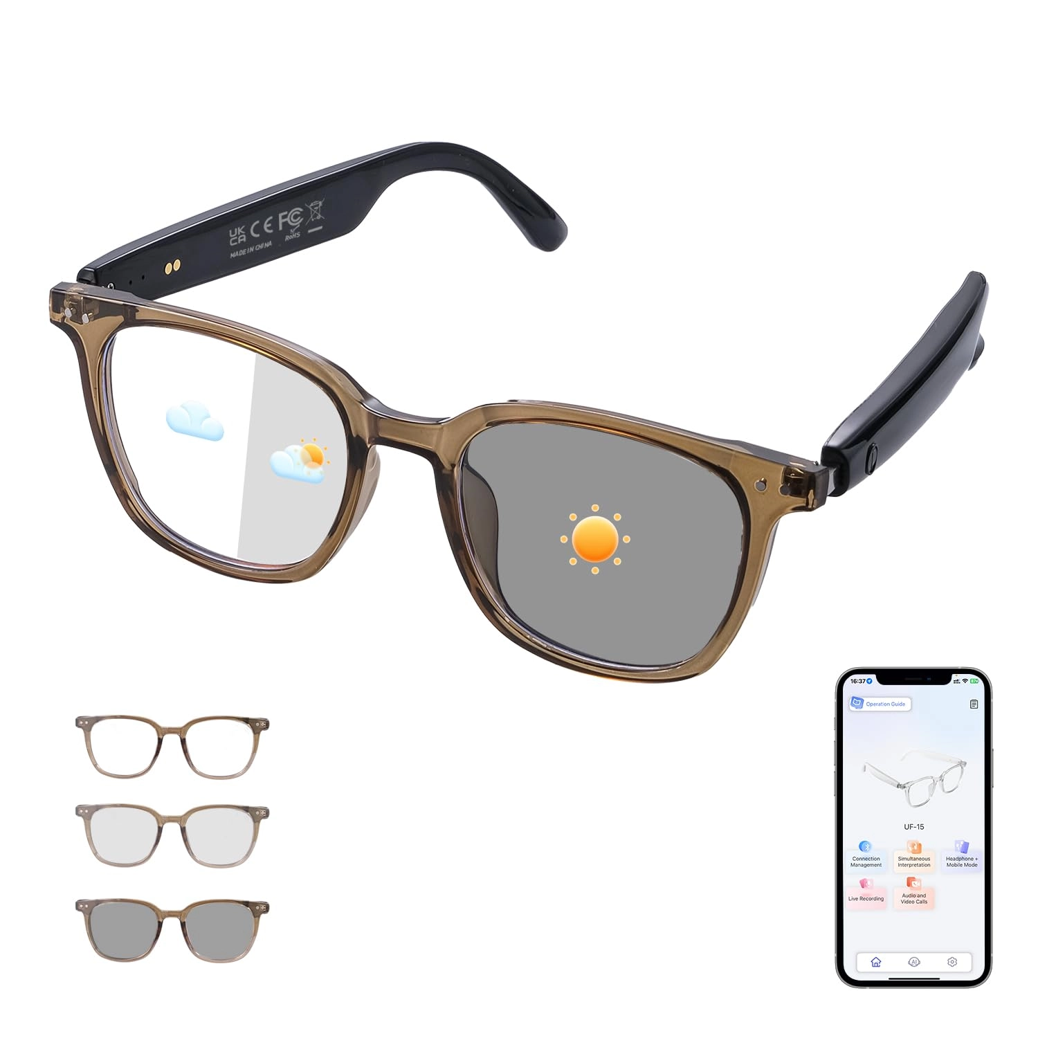 Smart Glasses - Bluetooth Photochromic