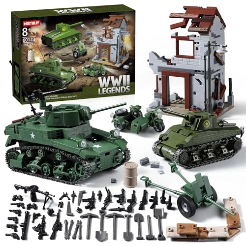 Sherman + Stuart + War-Torn House + Military Motorcycle + Weapons
