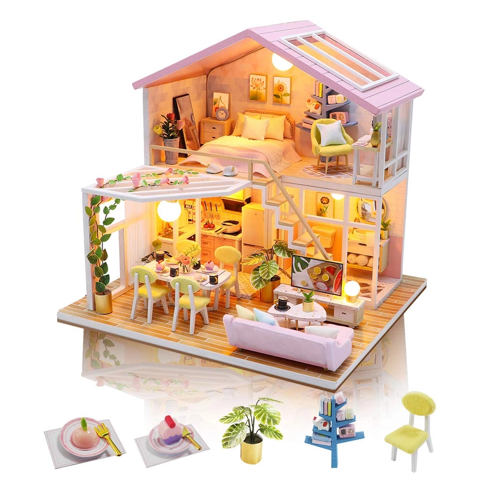 DIY Miniature Dollhouse Kit - Tiny House 1:24