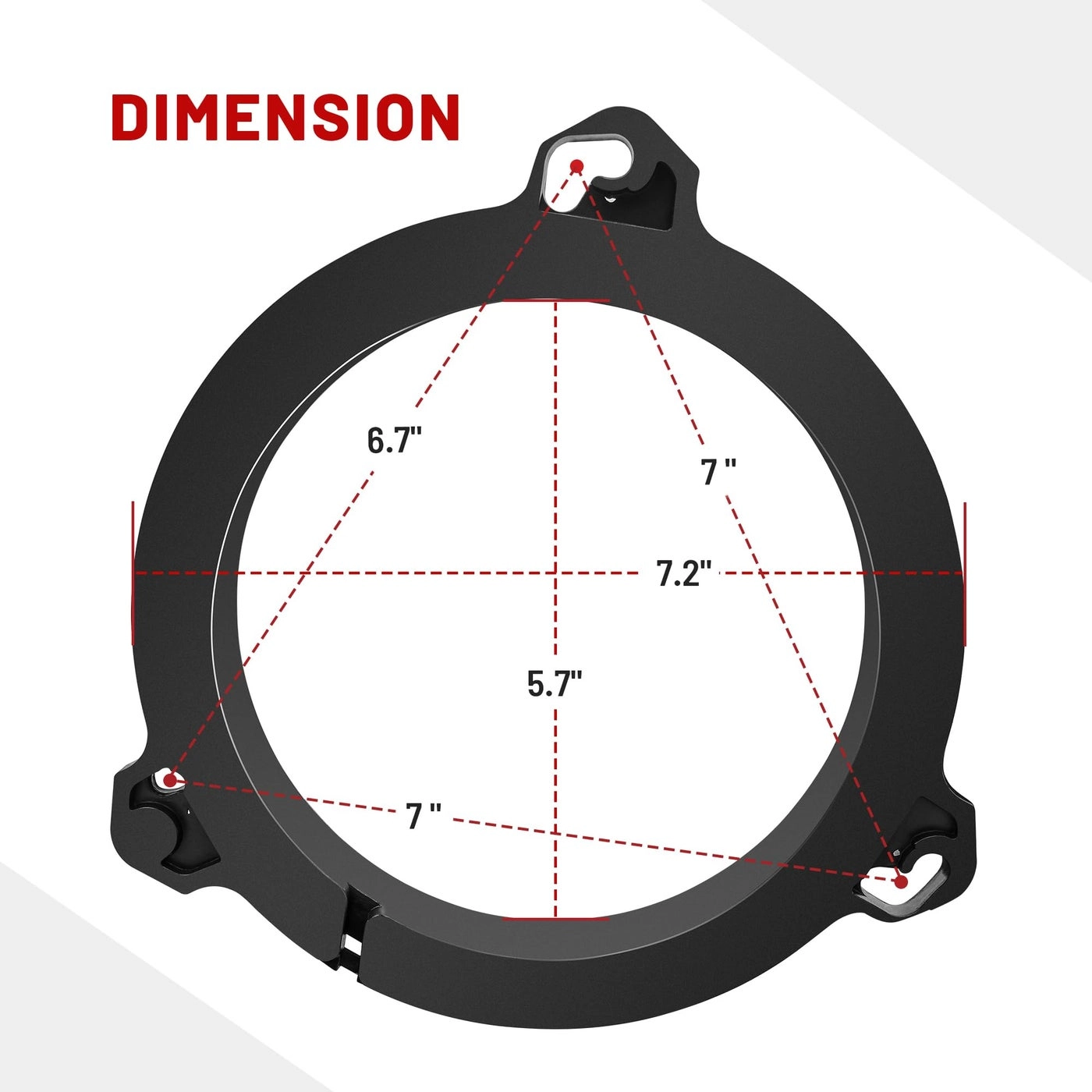 Speaker Adapter Spacers - 6.5 inch + Speaker Wire Harness