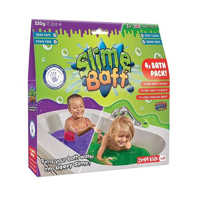 Simba Gelli Baff Slime Crackle Bath Kit - 600g Green/Purple