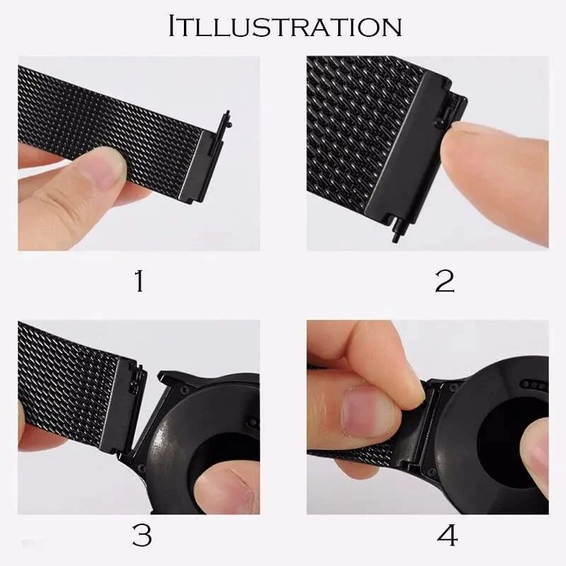 20mm Metal Watch Band for Smartwatches